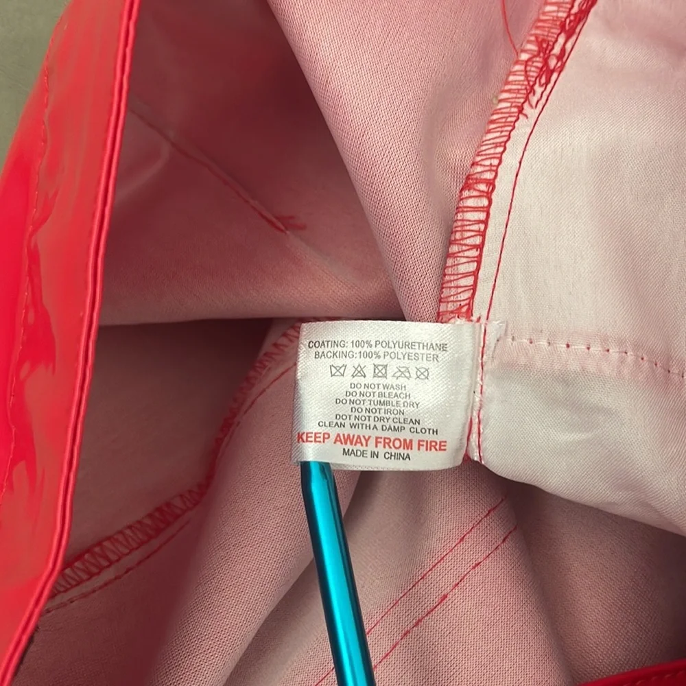 PRETTY little THING  metalic red color Hi-RISE  Size 14” Womens pants - Picture 15 of 15